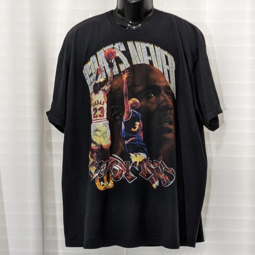 Comfort Colors Michael Jordan Graphic Goats Never Shirt Size 2XL Vintage Black